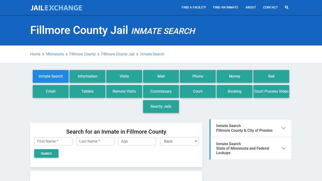 Fillmore County Jail, MN Inmate Search: Roster & Mugshots